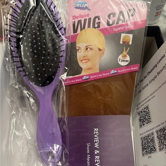 Black Hair Wig. Includes box/net, hair brush, and wig cap.. - Picture 8 of 8